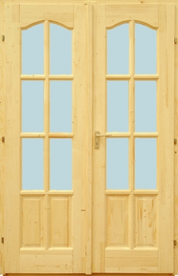 Íves 8 kazettás félig üveghelyes ajtó 140-es - Nyílászáró webáruház, fa